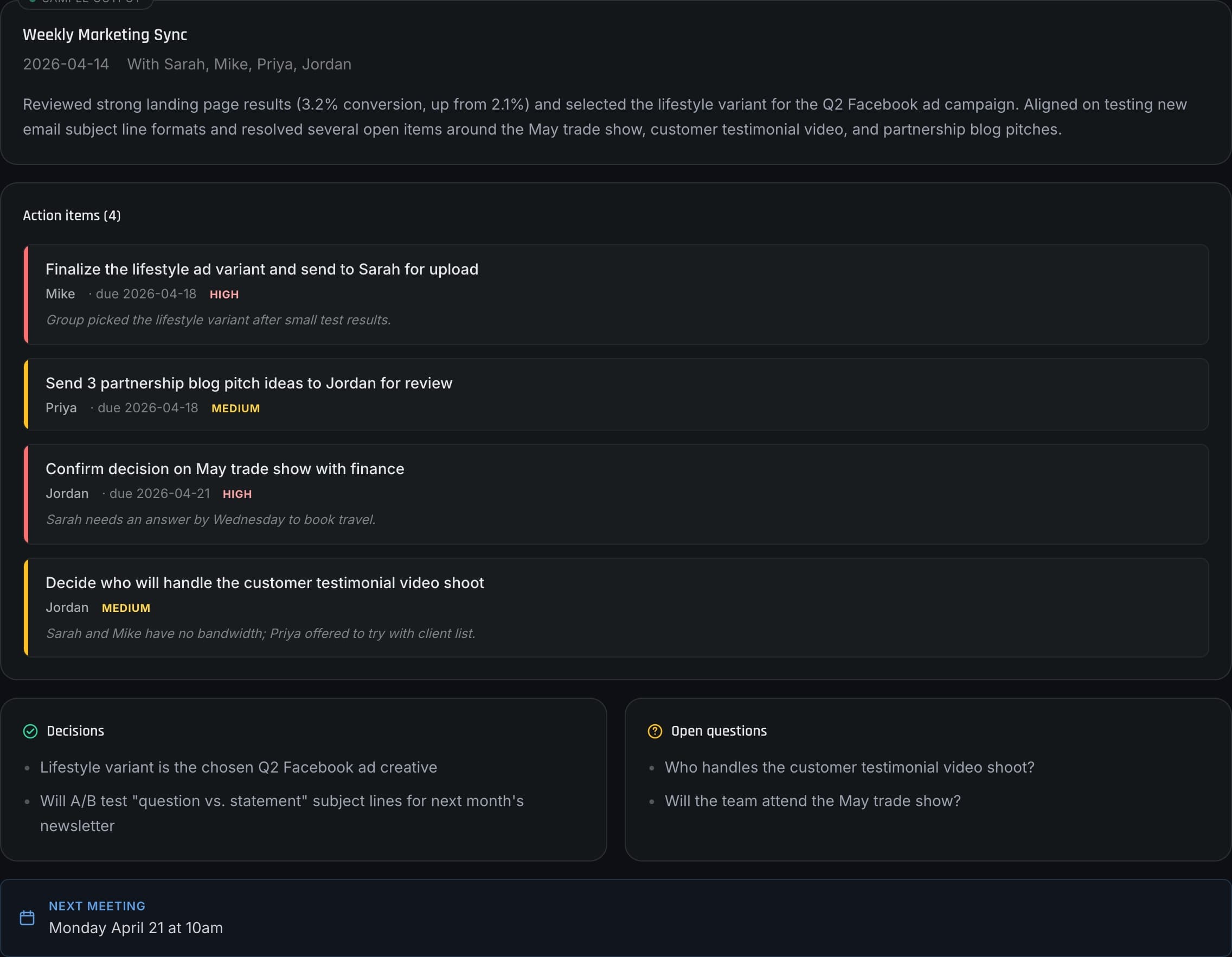 Meeting Notes Analyzer